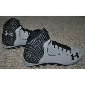 Mens Baseball Cleats Under Armour 16 Gray Spine Highlight Metal Compfit Shoes